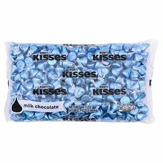 Hershey's Kisses Blue Foils Sütlü Çikolatalı Şeker, 66.7 Oz. (400 Adet)