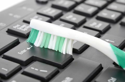 Diş fırçası temizleme klavye