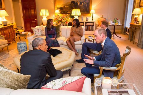 Kensington Sarayı'nda Obamas Yemeği