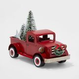 Noel ağacı dekoratif şekil kırmızı ile küçük kamyon