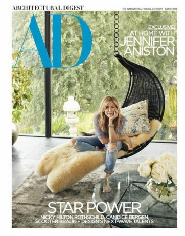 Architectural Digest - Mart 2018 sorunu - Jennifer Aniston