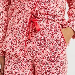 Red Heart Bloom Cozy Pijama Takımı