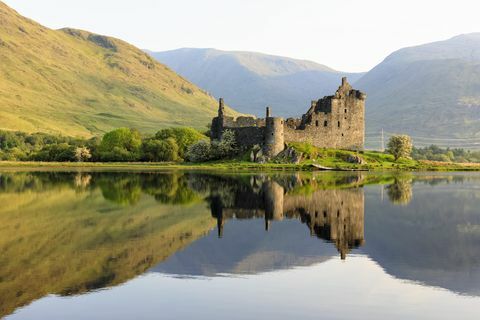 büyük britanya, iskoçya, İskoç yaylaları, arjil ve bute, loch awe, kale harabesi kilchurn kalesi