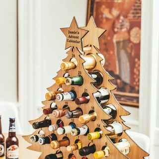 İçecekler için Kişiselleştirilmiş Meşe Advent Takvimi Noel Ağacı Advent Takvimi 