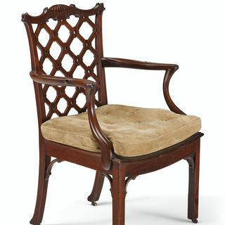 GEORGE III MAHOGANY BERJER