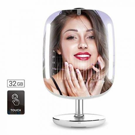 HiMirror Mini 32G: Çift bellek kapasiteli Güzellik Aynası, Ciltli Akıllı Güzellik Aynası Analiz Cihazı, LED Işıklı Makyaj Aynası, 2X3 Büyütmeli Akıllı Makyaj Aynası, Işıklı Kozmetik Ayna