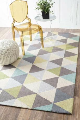 Wayfair Geometrik Pastel Baskı Halı