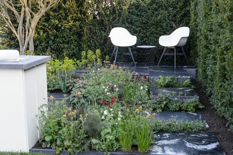 Çok Yıllık Bahçe. Peter Donegan tarafından tasarlanmıştır. Göster Bahçe. RHS Çiçek Gösteri Cardiff 2019.