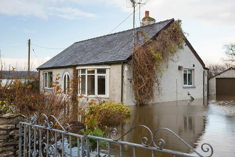 Cumbria, İngiltere'de fırtına Desmond sonrasında