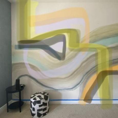 oda duvarında biçimlendirme boyası