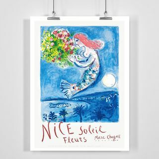 Güzel Soleil Fleurs Marc Chagall Sun Flowers - Vintage Seyahat Posteri
