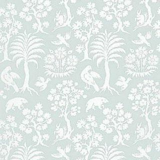 Schumacher Palm Damask Sky Duvar Kağıdı