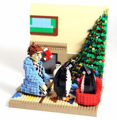 John Lewis Christmas, LEGO tuğlaları kullanarak yeniden yaratıldı.