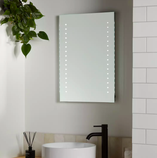 Pixel Duvara Monte Aydınlatmalı Banyo Aynası
