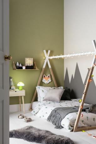 çocuk ormanı temalı yatak odası