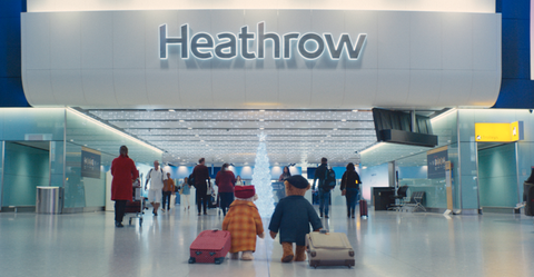 Heathrow Havaalanı Noel reklam fotoğraf