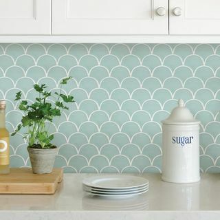 Wallpops Nane Kabuğu Kabuğu ve Sopa Backsplash Çini 