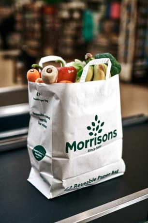 Yeniden Kullanılabilir Kağıt Torba - Morrisons, plastik kullanımını azaltmak için ABD tarzı kağıt taşıma çantaları sunuyor