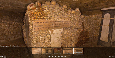 catacombs paris sanal tur ekranı