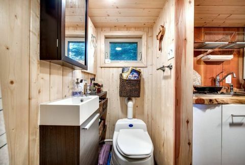 oregon küçük ev banyo tuvalet