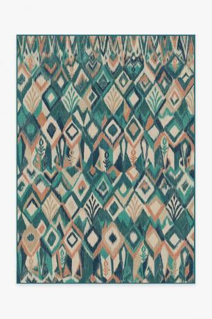 Iris Apfel Lido Ikat Teal Mavi Halı