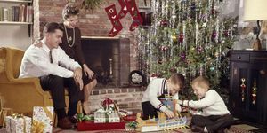 1960'larda Noel'de Dört Kişilik Aile